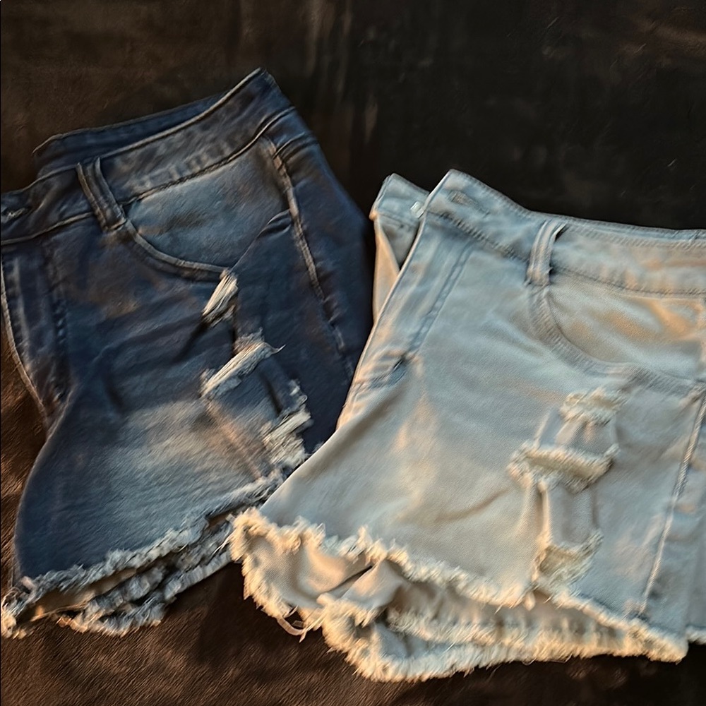 Distressed Denim Shorts Set (TikTok viral)